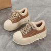 Sneakers Fleece dicke Sohle Erhöhung Board Schuhe Winter Warm Lässig Flauschige Schuhe Schwarze Baumwollschuhe