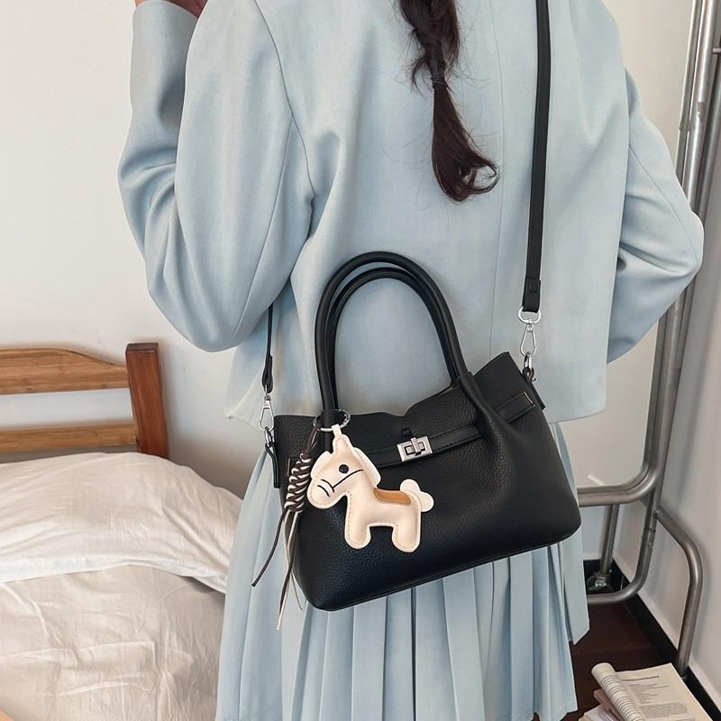 Pu Womens Tote Bag With Top Stitching Casual Crossbody For Daily Use