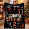 Counter Strike Pattern Blanket for Home Decoration, Bed, Sofa, Car Travel, Camping, Suitable for All Seasons, Birthday Christmas Gift