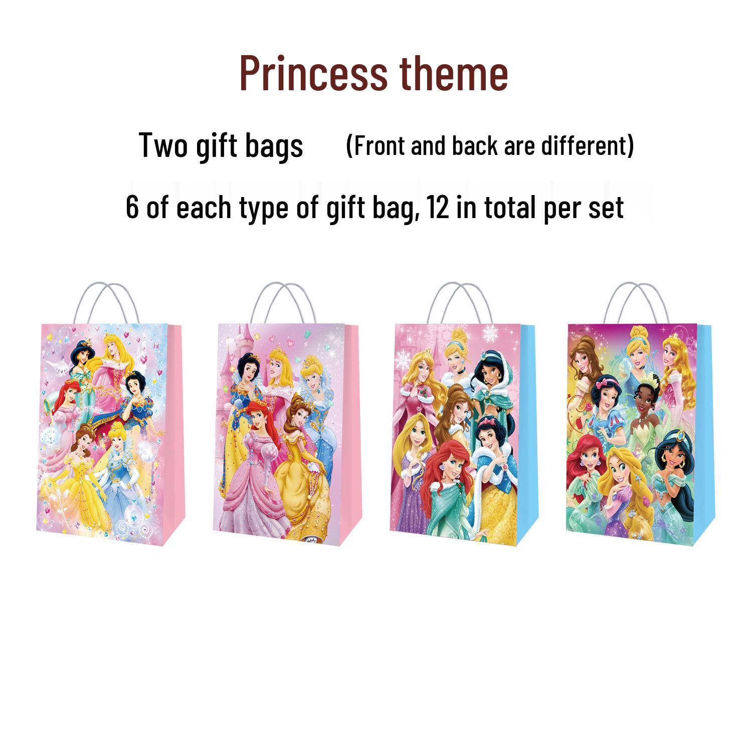 Princess 2nd Gen Birthday Party Kraft Gift Bag - Candy Tote