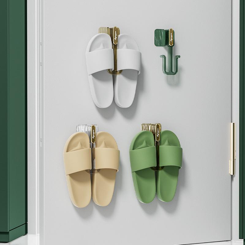 Hausschuhe Haken Licht Luxus Kein Stanzen Starke Klebrige Regal Badezimmer Organisieren Raum Artefakt Wand-Montiert Paste Hausschuhe Rack
