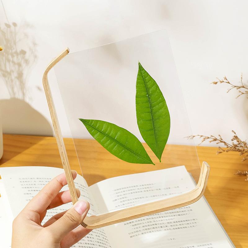 Akryl Trä Fotoram DIY Ram Foto för Bröllopsfest Bild Skrivbordskontor Fotoinredning Porta Retrato