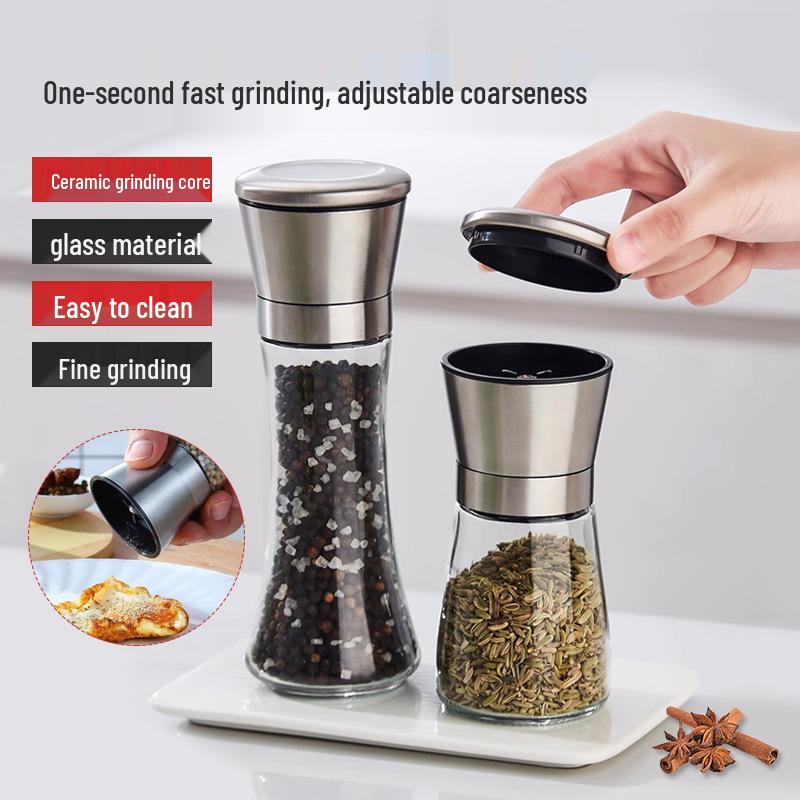 Manual Stainless Steel Salt and Pepper Grinder Set
