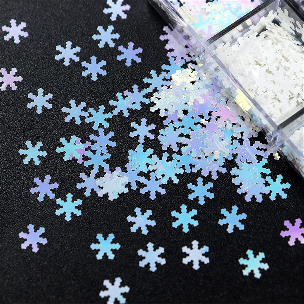 Nail Accessories for Nail Art Decoration Glitter Set Christmas Nail Stickers 3D Snowflake Sequins