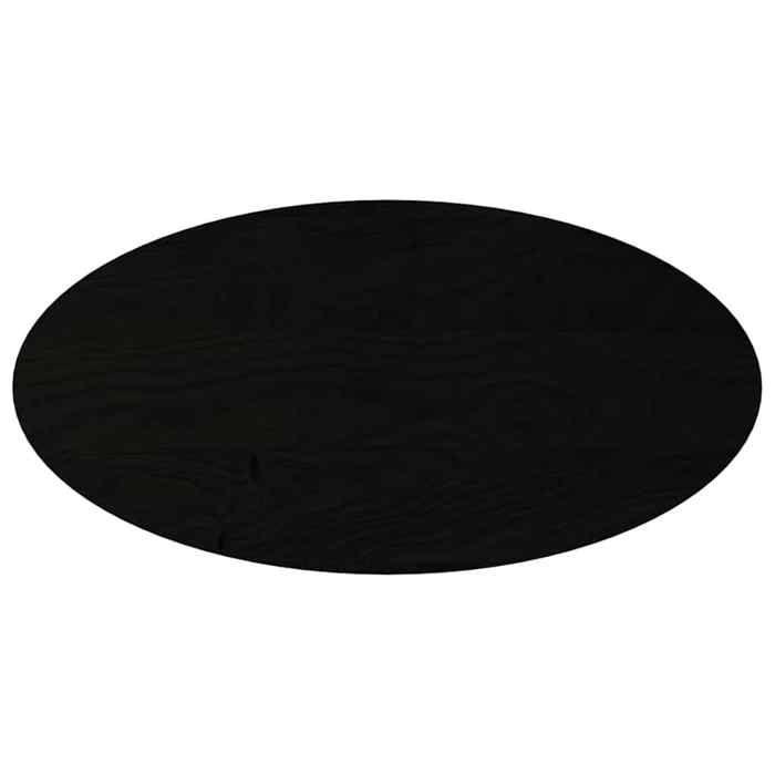 VidaXL Dark Brown Table Top 100x50x4cm Solid Oak Wood Oval 4009058