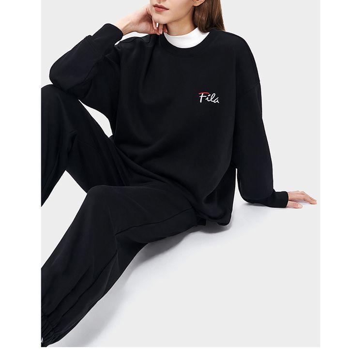 New FILA Sweatshirts Unisex Jet Black F11U248201F-BK