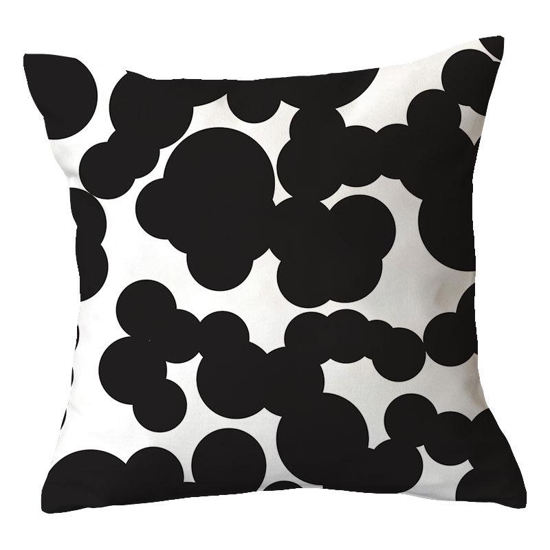 Simple New Blue Geometric Plush Pillowcase Home Fabric Sofa Pillow Cushion Cover
