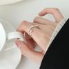 Geometric 925 Silver Irregular Band Ring for Women - Niche Design, Light Luxury, Open Index or Tail Finger Ring