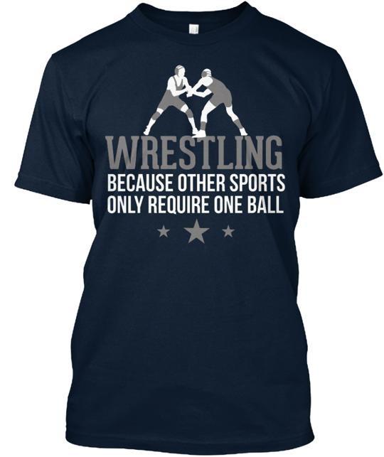 Wrestling Requires Two Balls T-Shirt L
