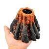 Hand-Painted Coral Stone Volcano Aquarium Ornament