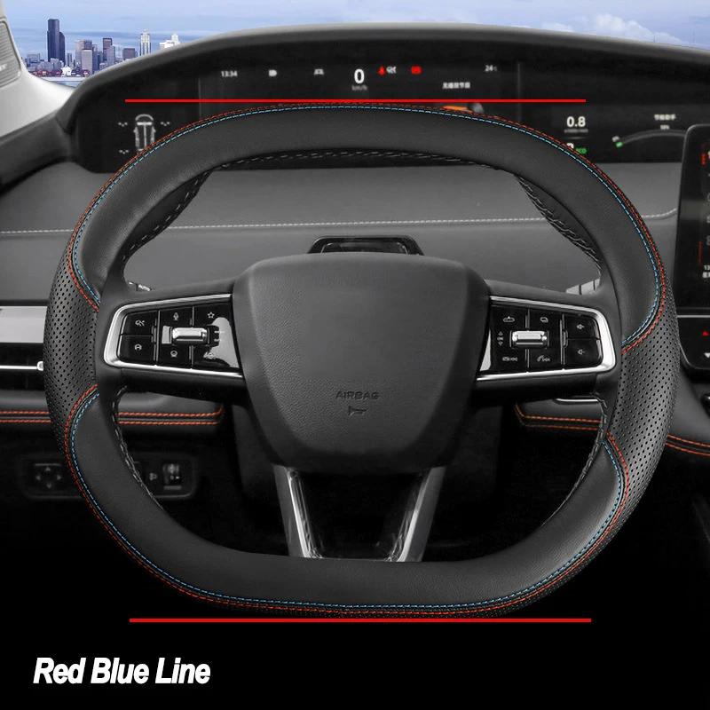High Quality Leather Braid on Car Steering Wheel Cover for Changan Chana UNIK UNI-V CS55 Plus CS75plus CS75 Wrap Protector