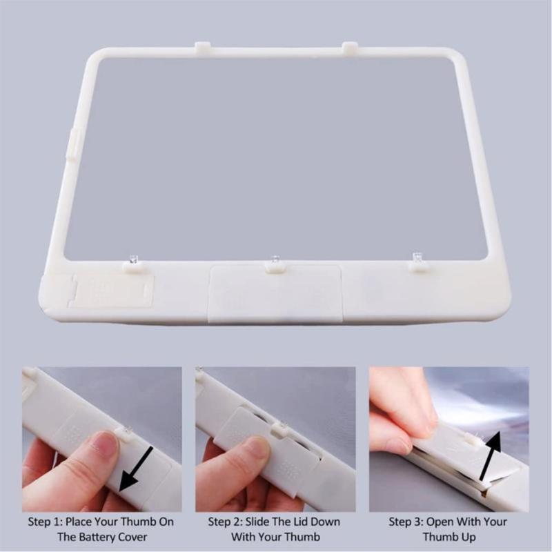 Magnifier Desktop With Led Desk Lamp Magnifying Glass Elderly Reader Brighter Viewer Screen Amplifier Reading Books