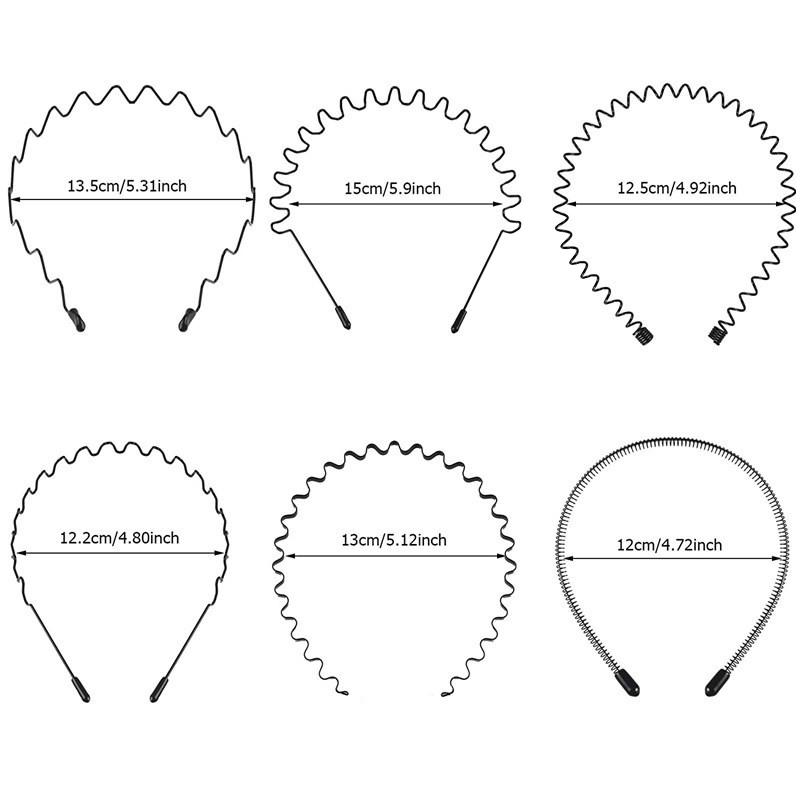 Diadema Metálica Ondulada de Resorte Unisex Sin Deslizamiento Diademas para Deportes al Aire Libre Diadema Simple para Mujeres Hombres Adorno para Lavarse la Cara