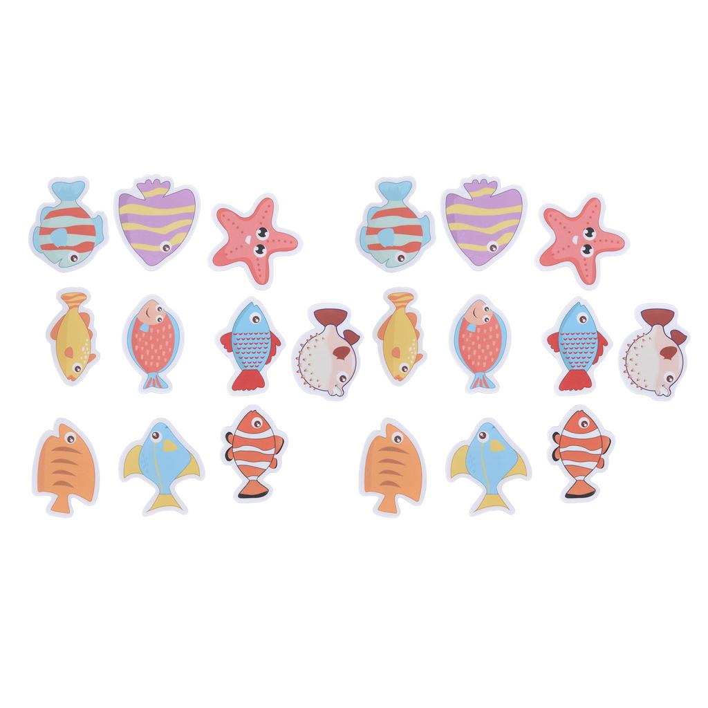 2 zestawy antypoślizgowe naklejki na wanny matowe kolorowe ryby samoprzylepne wodoodporne odporne na formy bezpieczne na Baby Shower