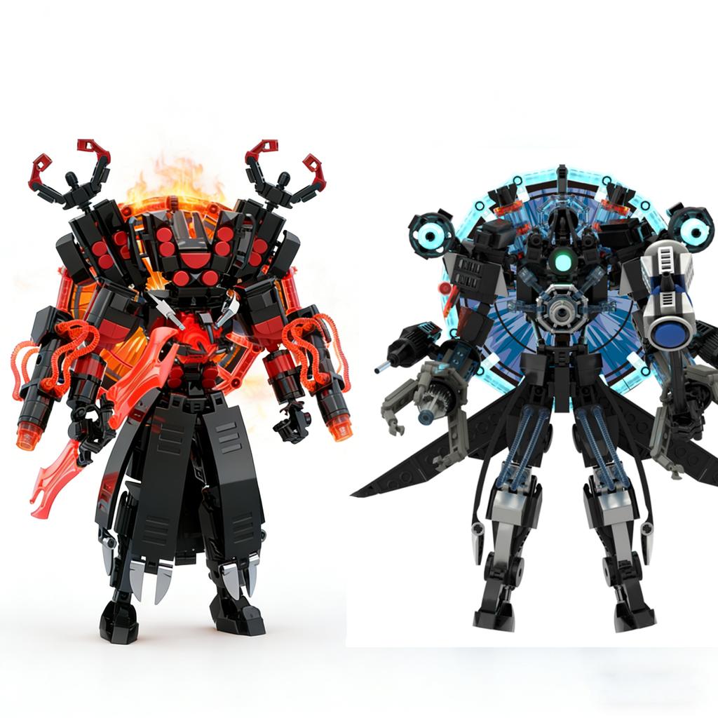 New Skibidis Toileted Giant Titan TVman Upgrade Speakerman Building Blocks Figure Model Toys for Ideas Birthday Gifts