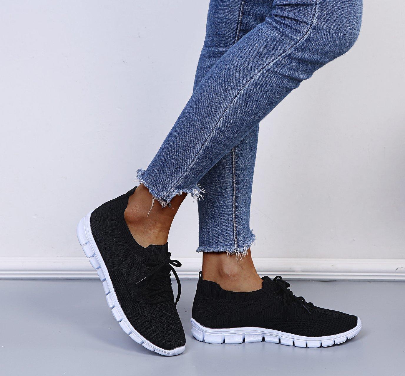 

Wish European and American foreign trade large size lace-up fly-woven casual shoes single shoes women s sports style thick-soled breathable board shoe 35 чёрный