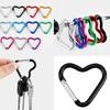 Heart Designs Carabiner Keychain Pack of 10 for Multipurpose Use In Travel and Outdoor Activities Daily Casual Use