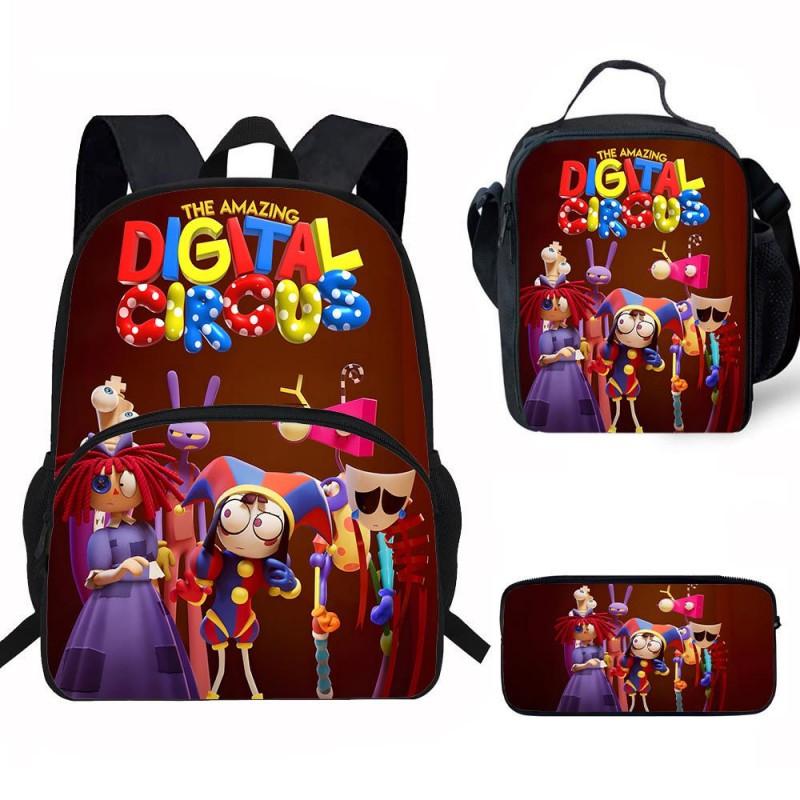 Kinder Cartoon Rucksack Set Grundschüler Mit Lunchtasche Federmäppchen - Leicht Ergonomisch Oxford Stoff