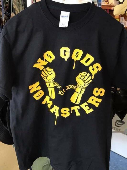 No Gods No Masters handcuffs t-shirt Tee Anarchy anarchist S