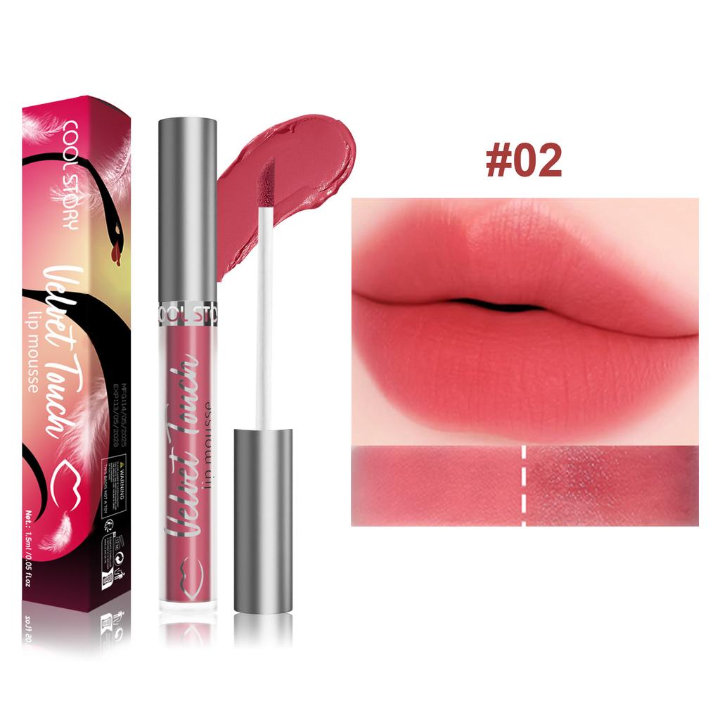 9-color Velvet Sexy Lip Gloss Refreshing and Moisturizing Lip Gloss Long-lasting Color-retaining Liquid Lipstick Waterproof Mist Lip Gloss
