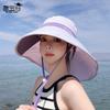 Summer Breathable Shawl Neck Protection Bucket Hat Outdoor Large Brim Sun Protection Hat Mountain Riding UV Protection Sun Hat