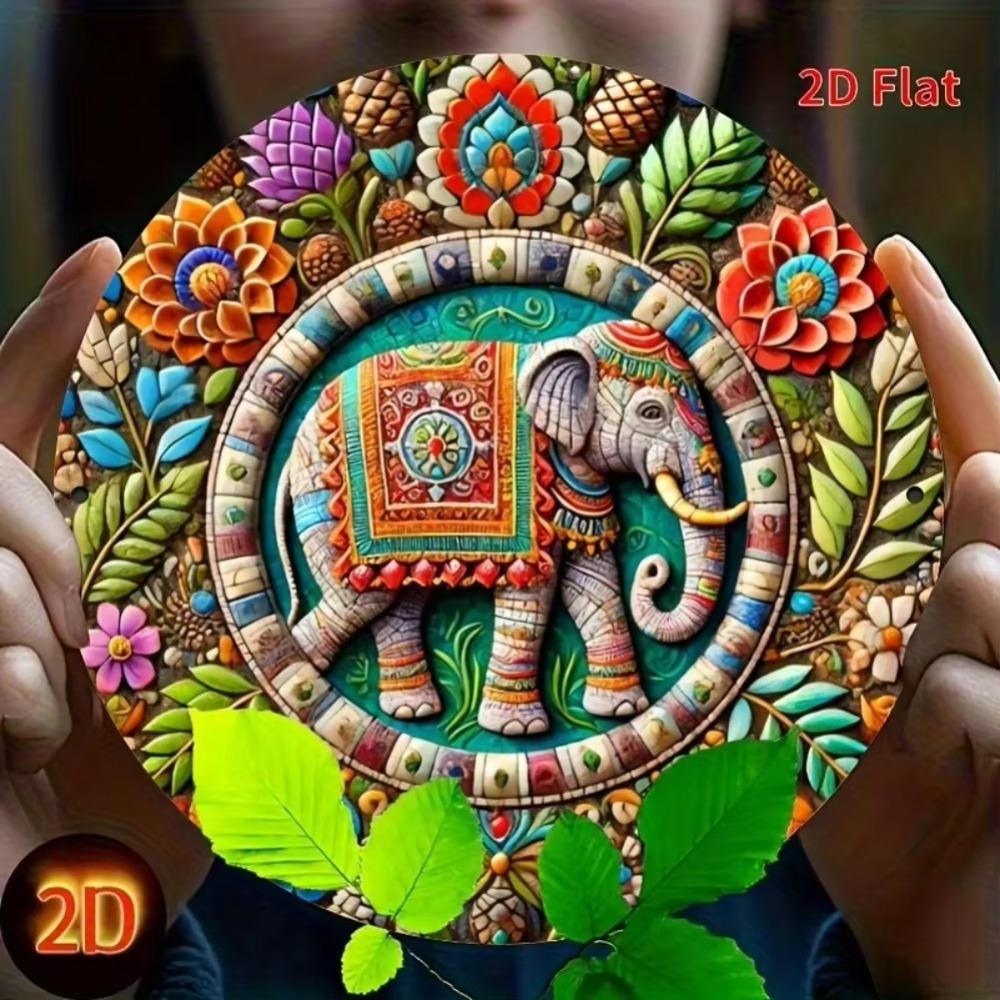 Lecmot 2D Steel Wall Art Colorful Geometric Design Modern Home Decor