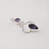 Iolite Gemstone 925 Sterling Silver Statement Designer Pendant 1.60" For Mother PP-13-2