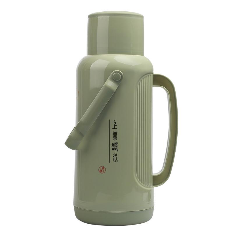 Leather-Covered Glass Liner Thermos Bottle for Dorms - Keeps Water Hot
