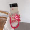 Pro Samsung Galaxy Z Flip 4 Case náramek s 3 hvězdičkami Transparentní skládací pouzdro Pro Samsung Z Flip 3 nárazuvzdorný pevný zadní kryt