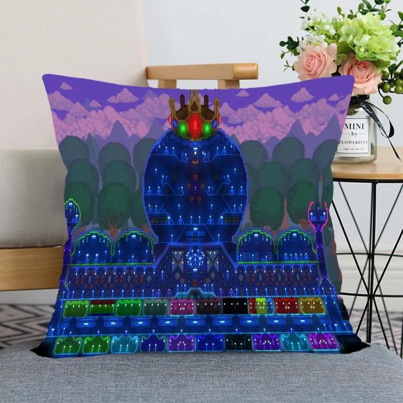 New Nice Terraria Anime Pillow Cover Bedroom Home Office Decorative Pillowcase Square Zipper Pillow case Satin Soft Cover