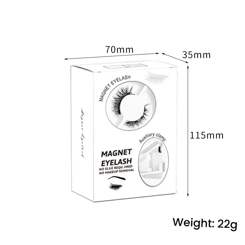 Magnetic Eyelash Set, One Pair, Glue-Free, Ultra-Natural Faux Mink Lashes