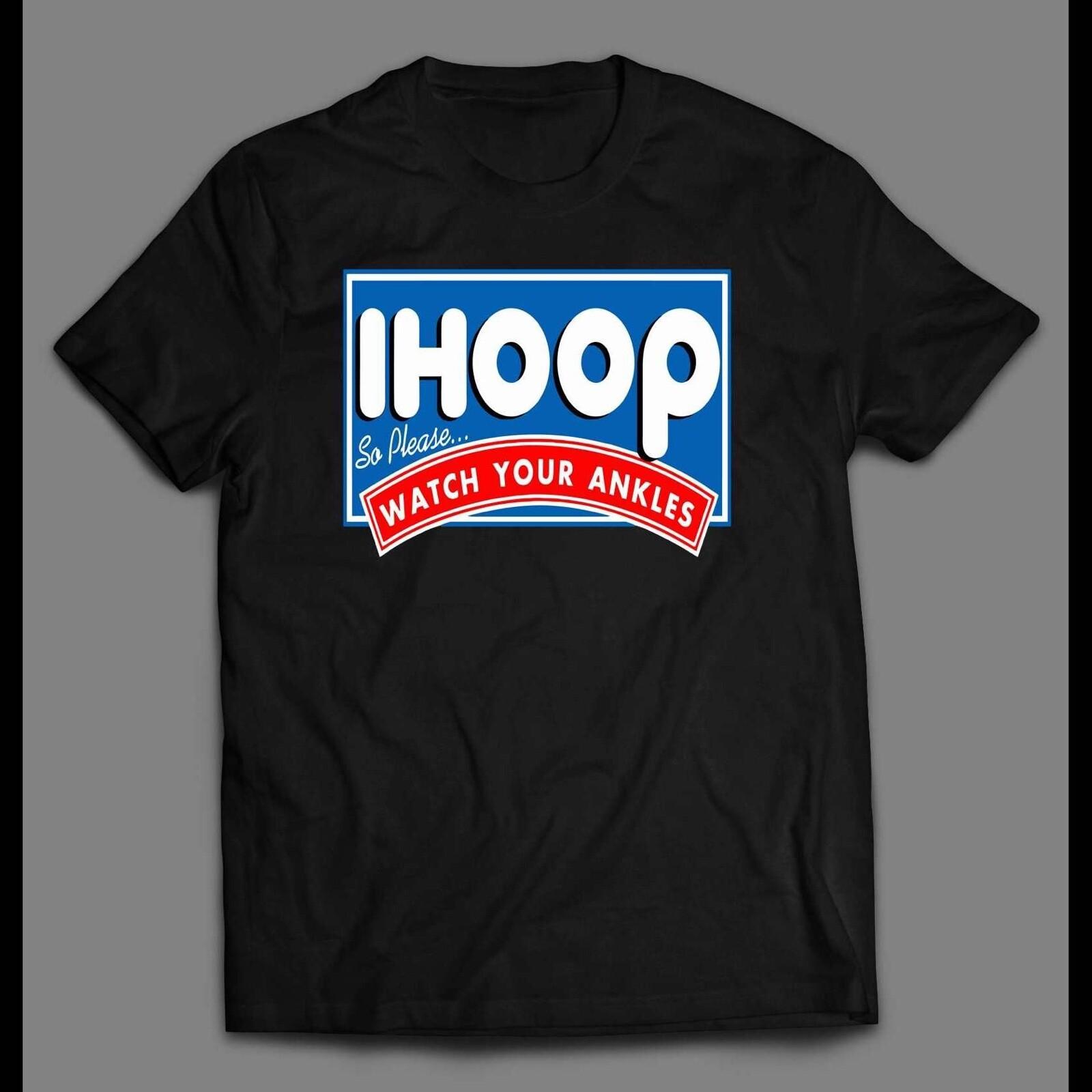 (Officially Licensed) IHOP PARODY IHOOP WATCH YOUR ANKLES BASKETBALL SHIRT S
