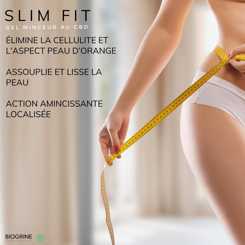 BIOGRINE SLIM FIT Slim Gel με CBD|300mg CBD-100ml|Αντικυτταριτιδικό Τζελ αδυνατίσματος|Τονωτική, συσφικτική|Καφεΐνη, Ginkgo & Υαλουρονικό Οξύ