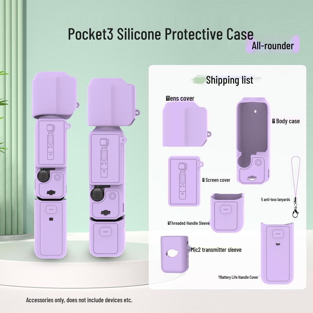 DJI Osmo Pocket 3 Silicone Protective Case for Gimbal and Camera Lens
