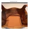 Genuine Leather Women's Bucket Handbag, Large Capacity, High-End Cowhide, 2024 Design