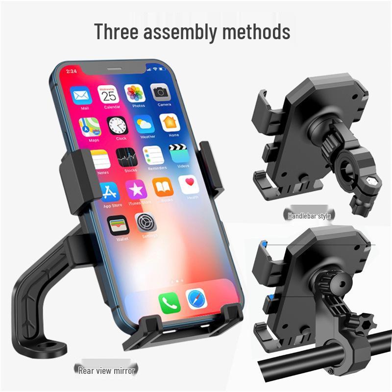 Shockproof Motorcycle & Bicycle Phone Holder for Navigating Delivery Riders