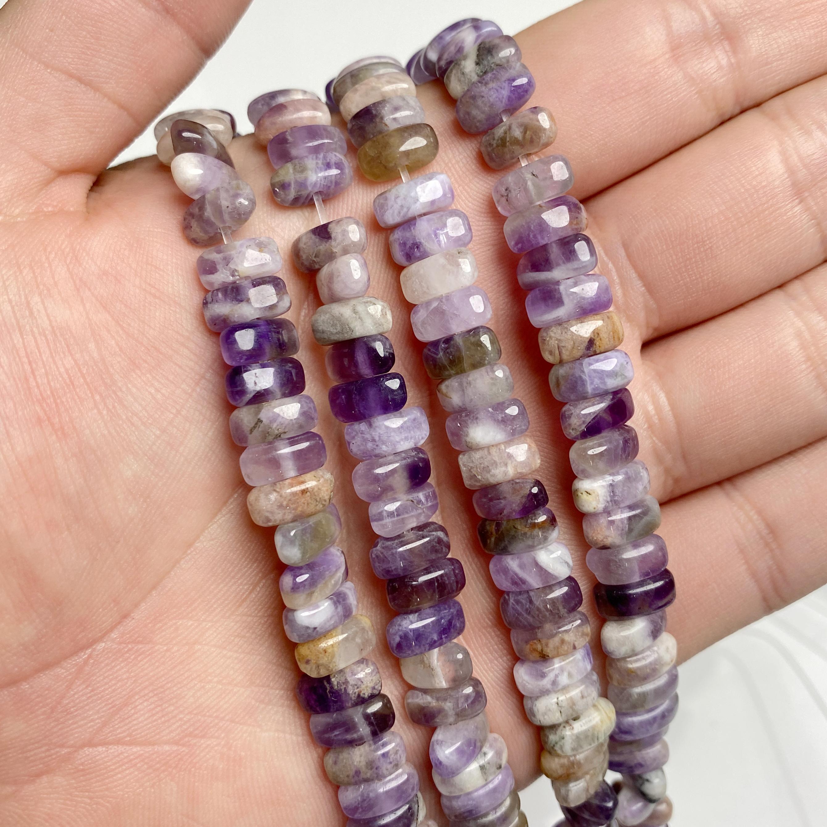4X8MM Natural Stone Irregular Amethyst Agate Crystal Quartz Spacer Beads For Jewelry Making Bracelet Necklace Accessories 4X8MM 44pcs beads