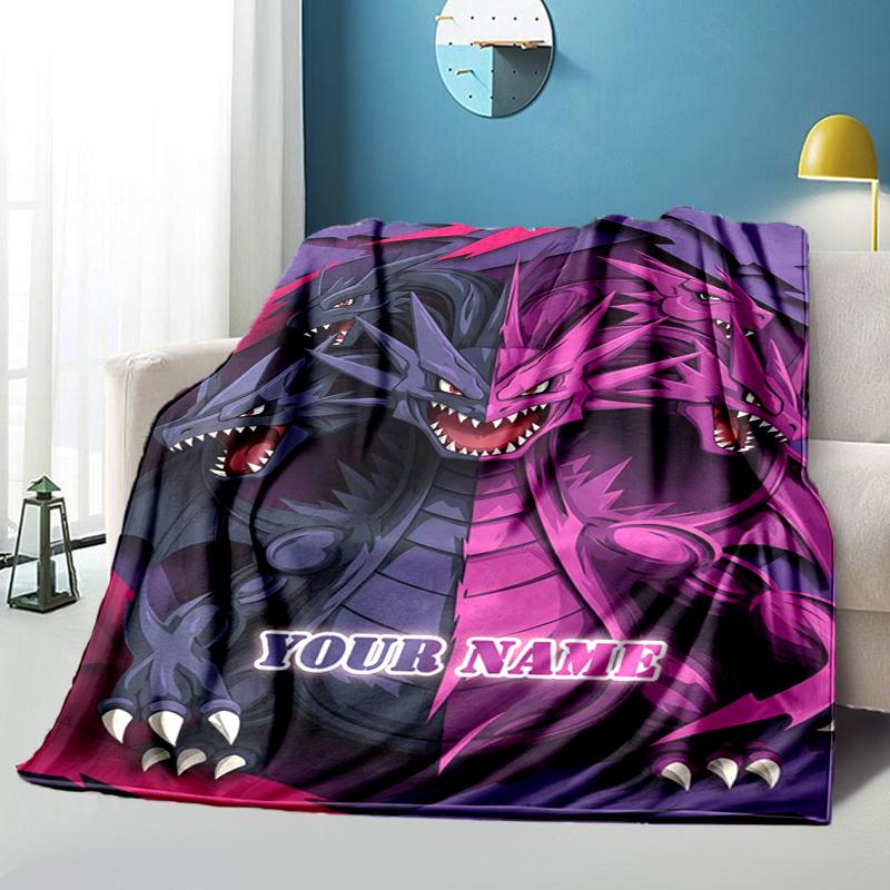 1PC Custom Name "Dragon Fantasy Artwork" flannel blanket versatile,all-season throw suitable for the living room,bedroom,camping,travel,and gift