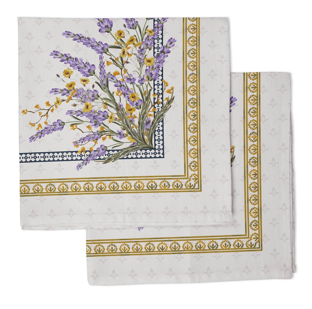 Vargottam Luxury Collection Dinner Table Linen Decor Cotton Napkin Printed Fabric Reusable Napkins Set Of 12, 20   X 20   - Watercolor