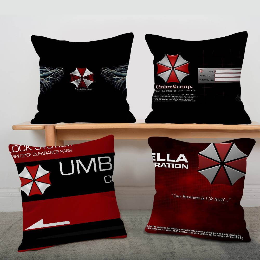 EVILS RRESIDENT GAME Pillow Covers Cartoon Sofa Decorative Home Doublesided Printing Short Plush Cute Cushion Cover