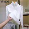 Turtleneck Sweater Fleece Thick Knitted Top Women's Korean Style Loose Pullover Sweaters Winter Warm Cashmere Bottoming Shirt