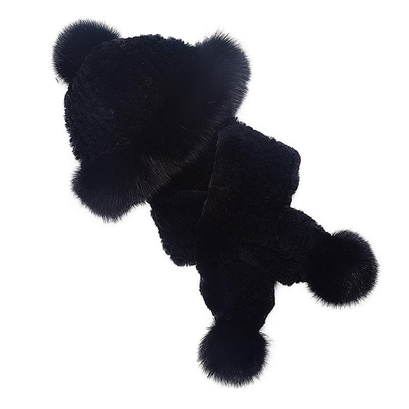 

Женский зимний теплый комплект из двух частей: шарфа и шапки, соломенная шапка с нитью из шерсти кролика Рекс, шарф из натуральной шерсти separate scarf