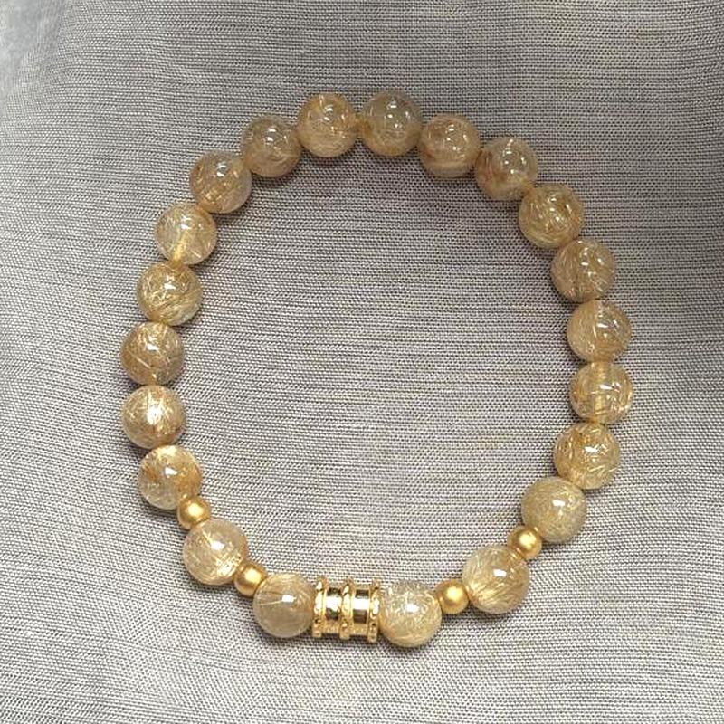 Popular Special-Interest Design Flexible Ring Rutilated Quartz Bracelet Chic High-Grade Lucky En