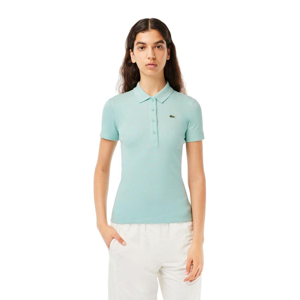 Lacoste Womens/Ladies L.12.D Ribbed Slim Polo Shirt