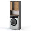 Armario de pie para baño Roble Gris Wotan Armario para Lavadora 64 CM Columna