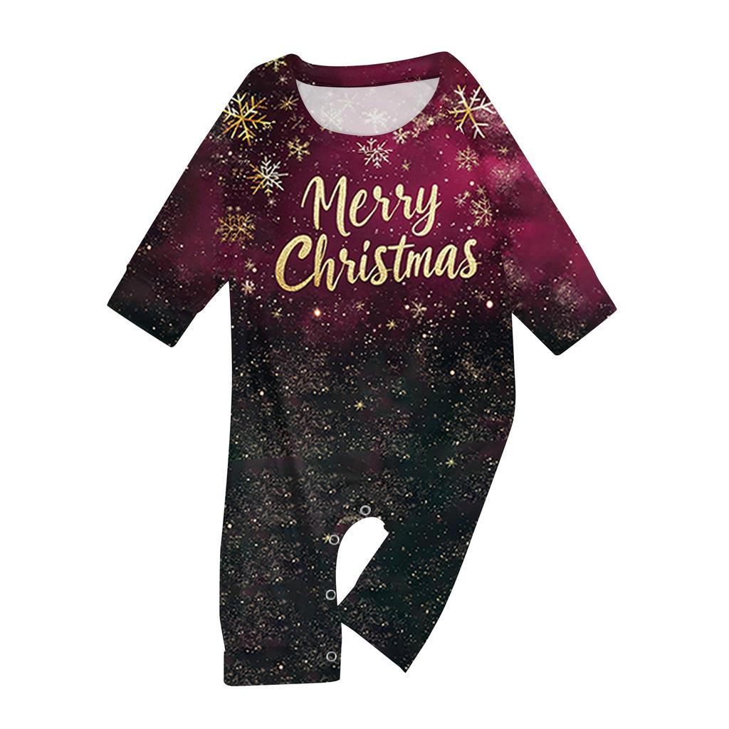 Christmas Print Family Outfit Long Sleeve Top + Pants Set Family Outfit