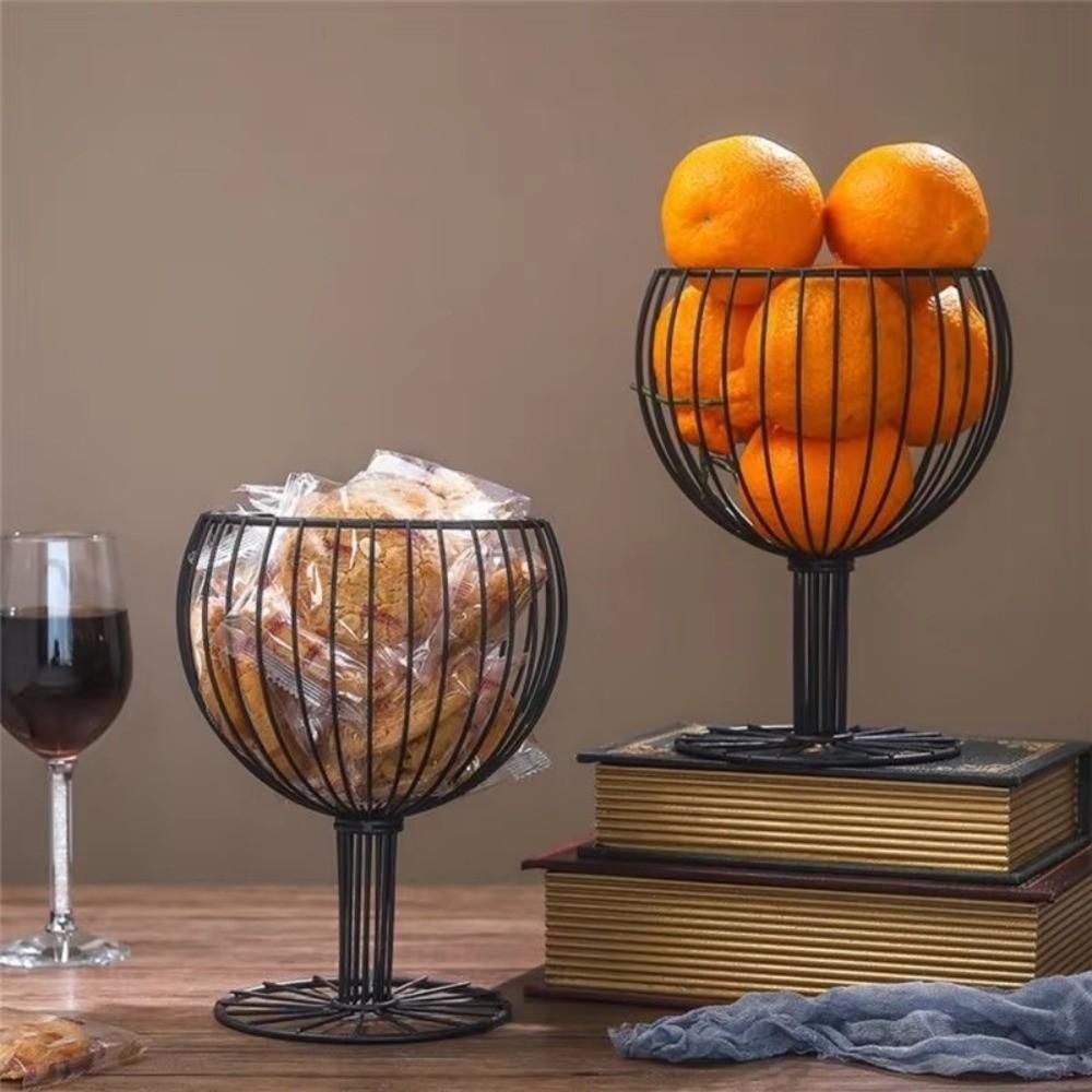 Large Capacity Goblet Shape Fruit Basket Hollow Fruit Display Stand  Home Decor
