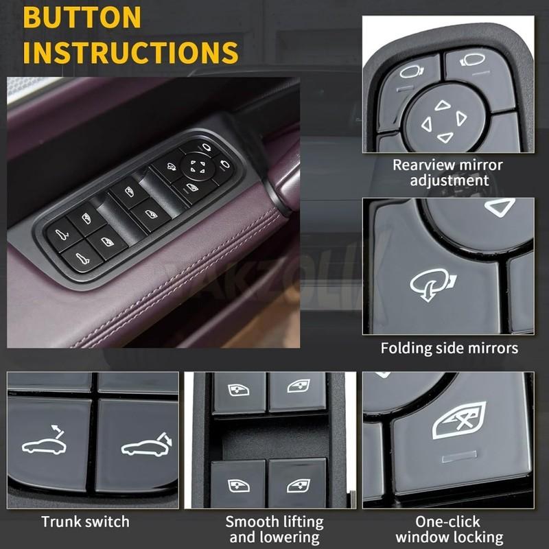 Electric Power Window Control Switch Button For Porsche 971 Panamera Cayenne 2017 2018 971959858E 971959858G