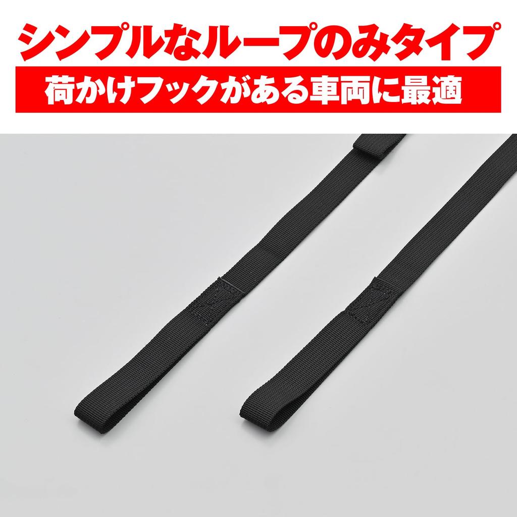 Daytona 42147 Motorcycle Lashing Belt, 2 Pieces, Cam Buckle Type, Load Capacity 220.5 lbs