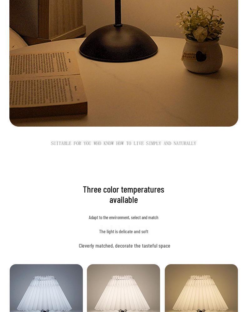 Nordisches Retro-Falten-Nachtlicht mit Fernbedienung für Schlafzimmer & Kinderzimmer